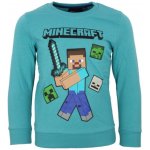 Fashion UK chlapecká mikina Minecraft černá a modrá – Sleviste.cz