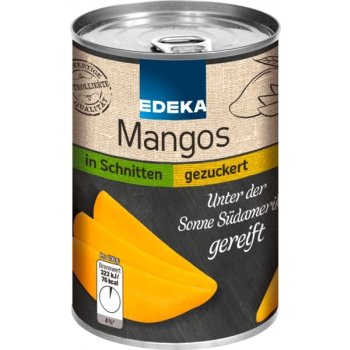 Edeka Mango plátky oloupané slazené 425 g