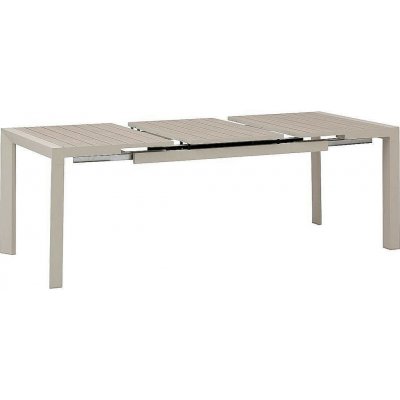 DEOKORK Hliníkový stůl VANCOUVER 142/202x90 cm ivory – Hledejceny.cz