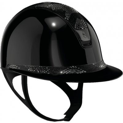 Samshield Jezdecká helma Miss Shield Glossy 2.0 Crystal Intarsia chrome black černá – Hledejceny.cz