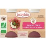 Babybio Jablko banán a jahody s mátou 2 x 130 g – Sleviste.cz
