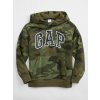 Dětská mikina Gap 620724-00 Dětská mikina Gap logo camo Zelená