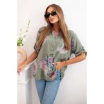 Kesi dámská halenka 12038-5 khaki – Zboží Dáma