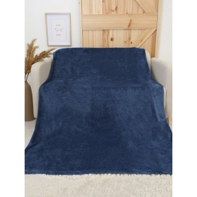 MKLuzkoviny.cz deka mikroplyš Exclusive Laura námořnická modrá 150x200 – Zboží Dáma