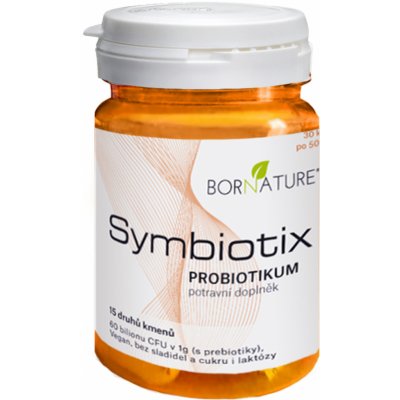 Bornature Symbiotix Probiotikum, 13 kmenů s prebiotiky, 60Miliard CFU v 1 g