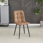 Autronic CT-281 BR3 hnědá látka nohy černý kov – Zboží Dáma