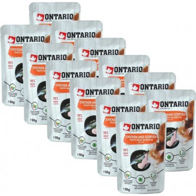 Ontario Cat chicken and pollock 12 x 80 g – Hledejceny.cz