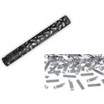 Konfety 40 cm STŘÍBRNÉ METALICKÉ Silvestr PARTYKONF – Sleviste.cz