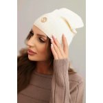 Fashionweek Dámská čepice s proužky a ozdobným knoflíkem CZ1 krémová – Hledejceny.cz