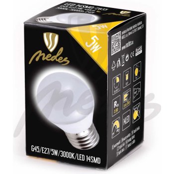 Nedes LED žárovka Malá baňka 5W E27 6000K Studená bílá 440lm