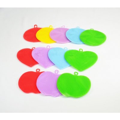 CZ žínka na nádobí JABLKO,SRDCE,KRUH, mix barev, měkký plast – Zboží Mobilmania