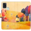 Pouzdro a kryt na mobilní telefon Pouzdro iSaprio Flip s kapsičkami na karty - Autumn Forest Samsung Galaxy A21s