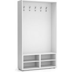 Plan Šatní stěna Border s botníkem 5 háčků bílá – Sleviste.cz