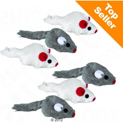 Trixie Hračka pro kočky plyšové myšky, cca 5 cm (6 ks) – Zbozi.Blesk.cz