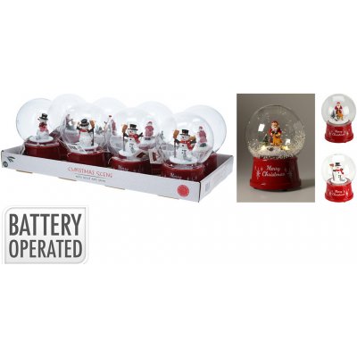 KOOPMAN Sněhová koule s vánoční scénou a LED osvětlením, 12 cm (mix 2 variant) 599160 – Zboží Dáma