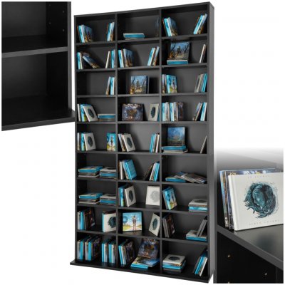 Tectake 401704 regál christel 180x102x23,5cm - černá – Zboží Dáma