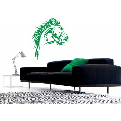 WALLVINIL Samolepky na zeď - Tribal 11 Hlava koně Barva: Bílá, rozměry 60x45 cm – Hledejceny.cz