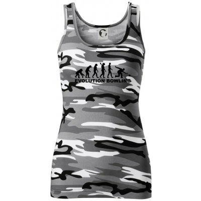 Evoluce bowling dámské Maskáčové tílko Šedý maskáč – Zboží Dáma