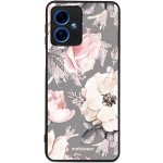 Mobiwear Glossy Motorola Moto G54 5G G034G Květy na šedém pozadí – Zboží Živě
