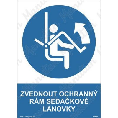 Zvednout ochranný rám sedačkové lanovky, plast 297 x 420 x 2 mm A3 – Zboží Mobilmania