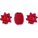 Party Deco Set stuhy a hvězdiček na dárky - 3 ks - sametový červený – Sleviste.cz