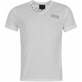 Firetrap Striding V Neck T Shirt Mens Grey Marl