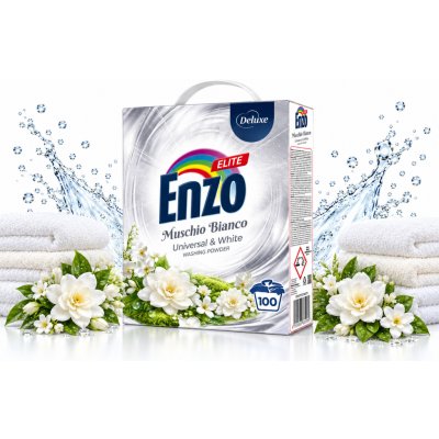 Deluxe Enzo prací prášek Elite Universal & White Muschio Bianco 5,5 kg 100 PD – Hledejceny.cz