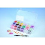 Udělej si svůj náramek - gumičky 1440ks s doplňky v plastové krabičce v sáčku – Zboží Dáma