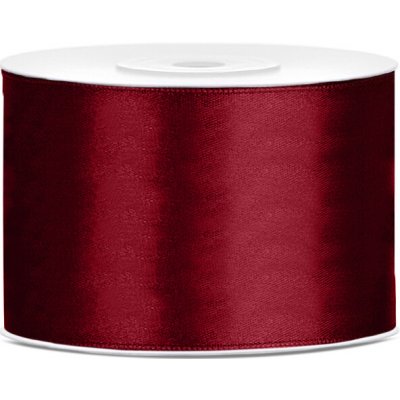 PartyDeco Stuha saténová červená tmavá, 50 mm x 25 m – Zbozi.Blesk.cz