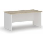 PRIMO Kancelářský psací stůl rovný WHITE, 1600 x 800 mm, bílá/dub přírodní – Zboží Dáma