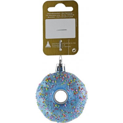 GEROMA Vánoční ozdoba donut plastový sv. modrý pr. 6 x 3 cm – Hledejceny.cz