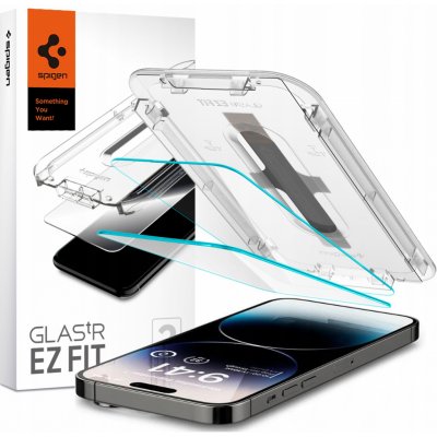 Spigen Glass tR EZ Fit 2 Pack, transparency - iPhone 15 Pro AGL06892 – Zboží Mobilmania