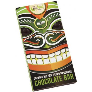 Lifefood Čokoláda z nepraženého kakaa s konopnými semínky 70 g
