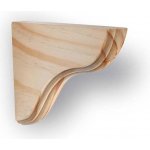 Walteco Dřevěná konzole 190x110mm, nosnost 15kg, borovice přírodní , 6151 – Sleviste.cz