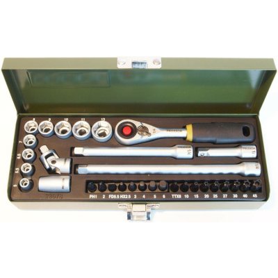 PROXXON 23078 Gola sada s 1/4'' ráčnou a magnet. hlavicemi - 32 dílů – Sleviste.cz