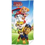 Carbotex Plážová osuška Tlapková patrola Paw Patrol motiv Správná parta 70 x 140 cm