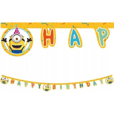 Amscan Banner Happy Birthday Mimoni – Zboží Dáma