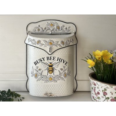 Clayre & Eef Krémová retro poštovní schránka s včelkou Bee Hive – Hledejceny.cz