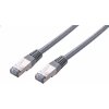 síťový kabel C-Tech CB-PP5F-025 patch, Cat5e, FTP, 0,25m, šedý