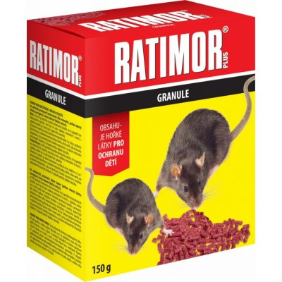 Unichem Ratimor Plus Bromadiolon nástraha na hlodavce granule 150 g – Zboží Dáma