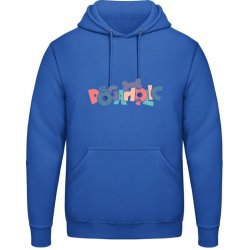 AWDis Hoodie Mikina Psí design s nápisem DOGAHOLIC Kráľovská modrá