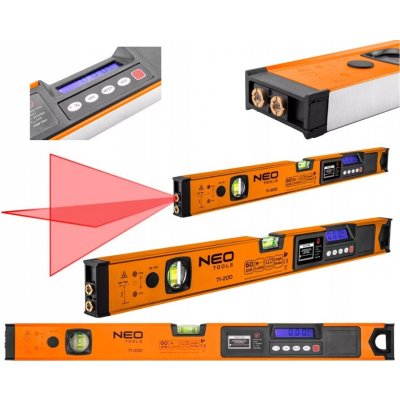 NEO Tools digitální laserová 60cm se sklonoměrem 71-200