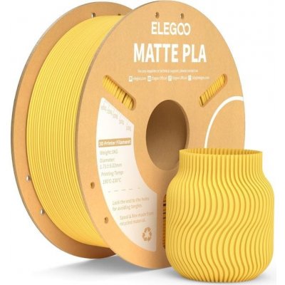 Elegoo PLA MATTE 1,75mm 1 kg Sunshine Yellow ELEEG240442 – Zboží Živě