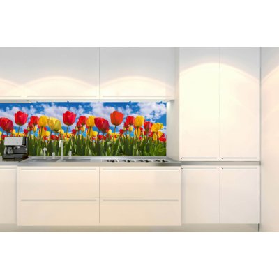 Dimex KI-180-131 Fototapeta do kuchyně - Pole tulipánů rozměry 180 x 60 cm – Zboží Mobilmania