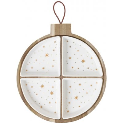 räder Servírovací sada Ball Plate Ø 29 cm bílá barva dřevo porcelán – Hledejceny.cz