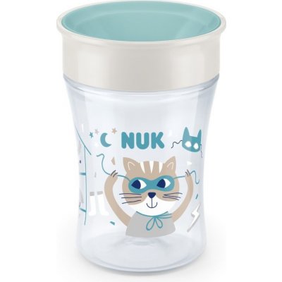 NUK hrnek Magic Cup s víčkem tyrkysová 230 ml