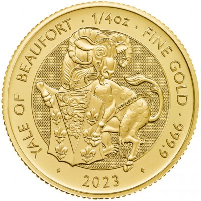 The Royal Mint zlatá mince Yale of Beaufort Tudor Beasts 2023 1/4 oz – Zboží Mobilmania