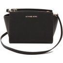 Michael Kors kožená crossbody Selma Mini Saffiano černá