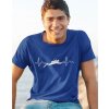 Pánské Tričko Bezvatriko Tep potápěče Modrá Canvas pánské tričko s krátkým rukávem 1