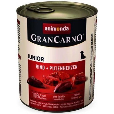 Animonda GranCarno Junior Original hovězí a krůtí srdce 0,8 kg x 12 – Zboží Mobilmania
